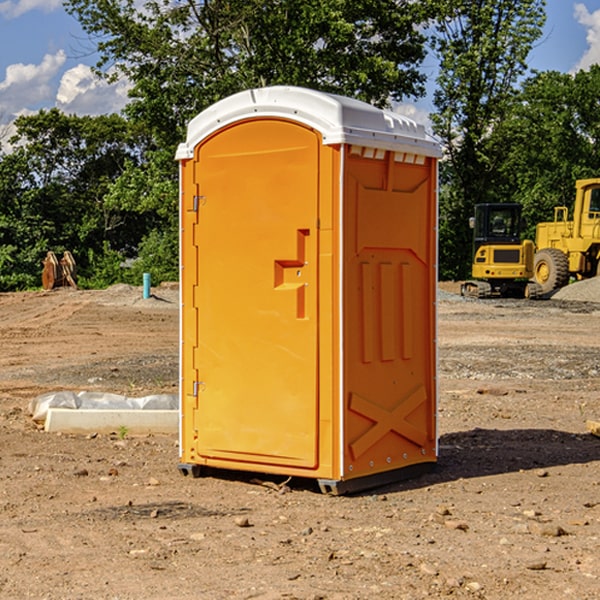 how do you dispose of waste after the portable restrooms have been emptied in Duck Creek Village